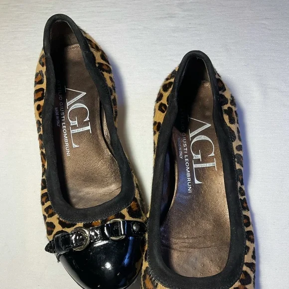 Attilio Guisti Leombruni leopard print flats; NICE - Picture 3 of 16